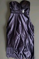 Bill Levkoff Bridesmaid Dress Prom Wedding SATIN Long Gown rhinestone NEW W/Tags