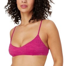 Andie Swim Sample NWOT Molokai Women's Bikini Top Small Floral Textured 2370