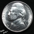 1945 S 35% Silver Jefferson Nickel War Nickel UNCIRCULATED
