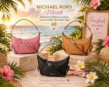 Michael Kors Merritt Medium Pebbled Leather Convertible Shoulder Bag