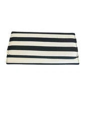 Kut From The Kloth Slim Black White Striped Wallet 7.5 in x 4 in NEW