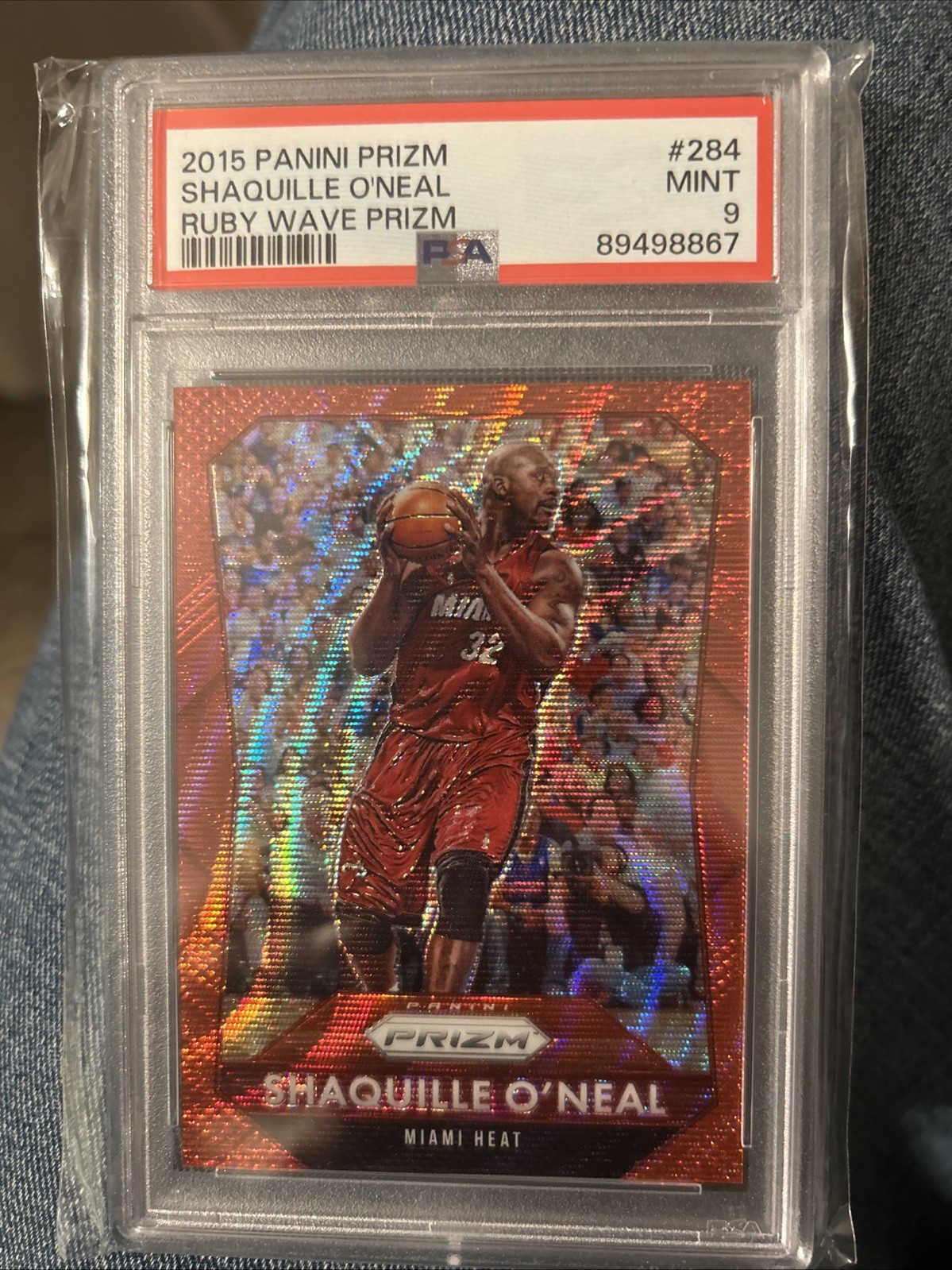 2015 PANINI PRIZM #284 SHAQUILLE O'NEAL RUBY WAVE PRIZM /350