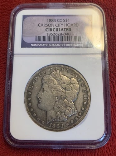$1 1883-CC Morgan Silver Dollar Carson City Hoard Circulated VF+ NGC