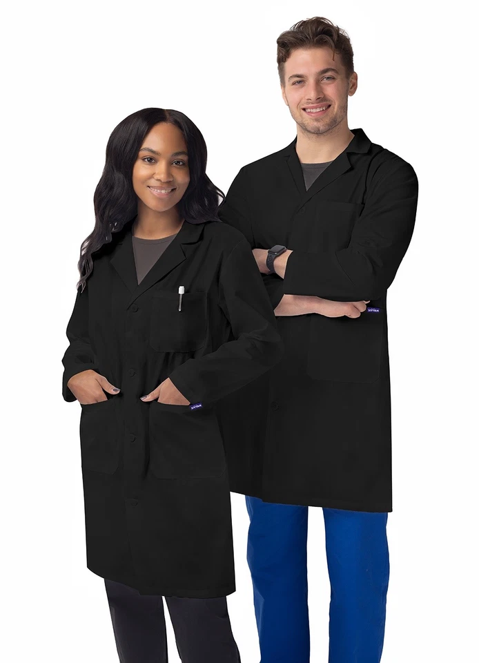 Sivvan Medical Lab Coat Unisex 39 inch Doctor and Nurse Uniform Long Sleeves - Image 4 of 4