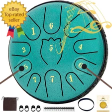 Steel Tongue Drum 6 Inche 11 Note Steel Drums Rain Chime Raindrop Drum