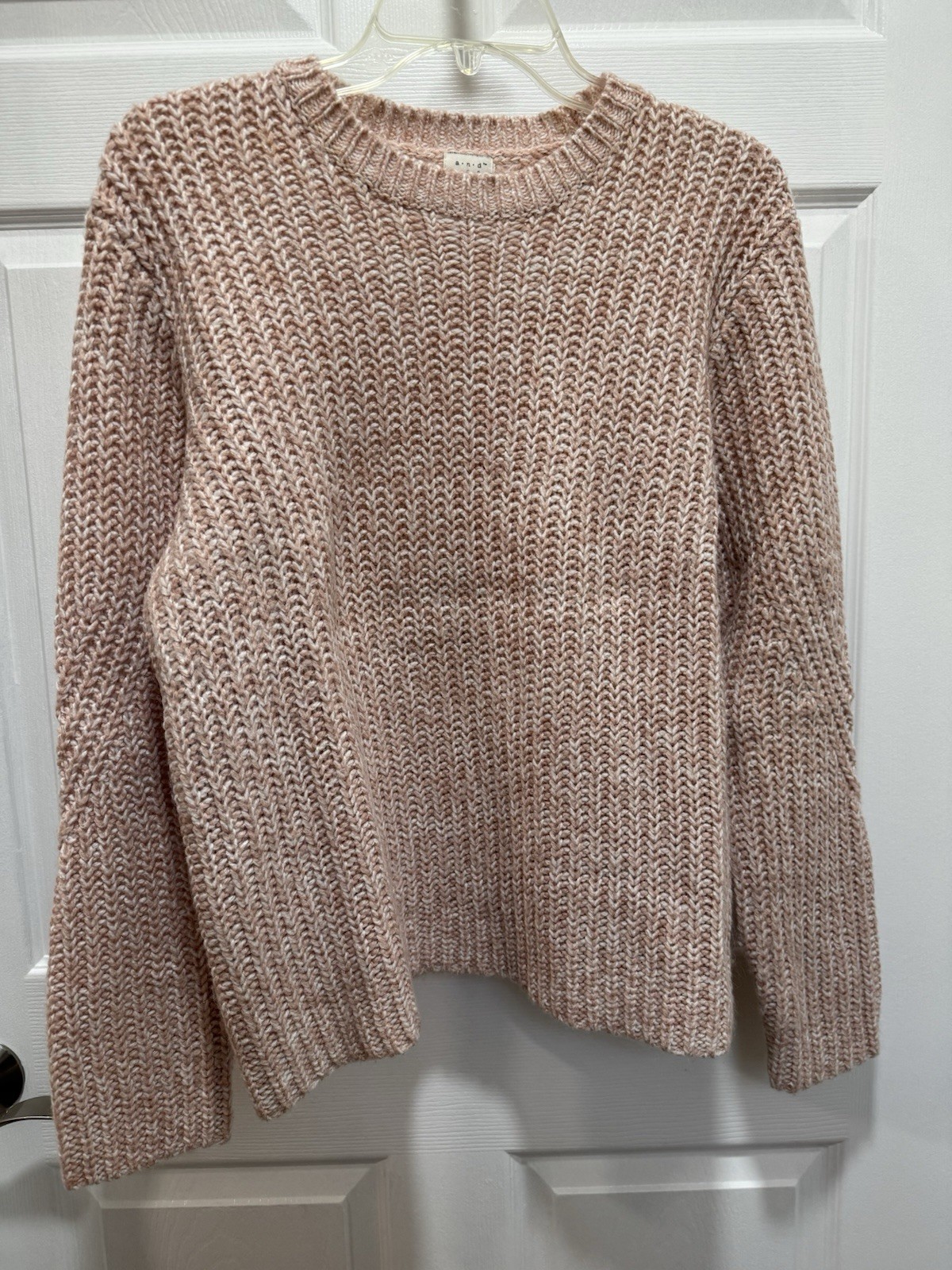 Andeawy Women's Sweater Size XL Pink Knitted Long Sleeve