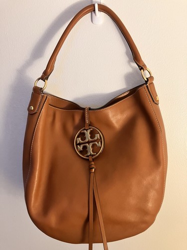 Tory Burch Metal Miller Hobo Bag In Brown No Extended Strap - Picture 2 of 22
