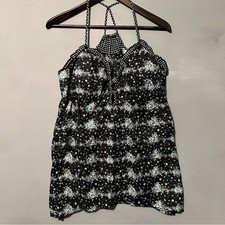 y2K Belle du Jour XL Floral Cotton Tank Top Cottage Prairie Goth Whimsigoth