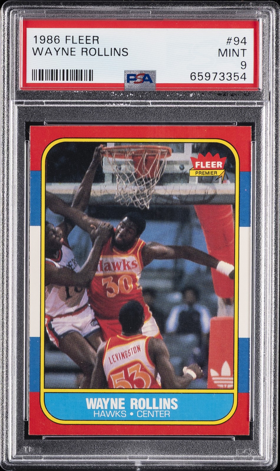 1986 FLEER #94 WAYNE ROLLINS PSA 9
