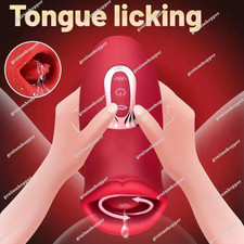 Sucking Vibrator Oral Clit Licking Tongue G-Spot Dildo Sex Toys for Women New