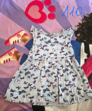Mädchen Sommerkleid ärmellos Jersey blau/we...