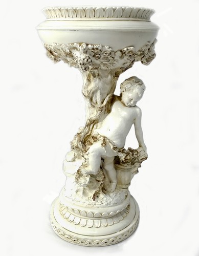 Cherub Garden Birdbath Bird Feeder Statue Resin Large 20" x 10"