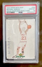 Upper Deck 1999-00 MVP Michael Jordan Draw Your Own Card Winner W4 PSA 10