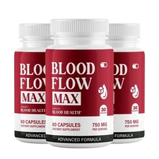 (3 Pack) Blood Flow Max Advanced Blood Support Formula for Healthy Circulation