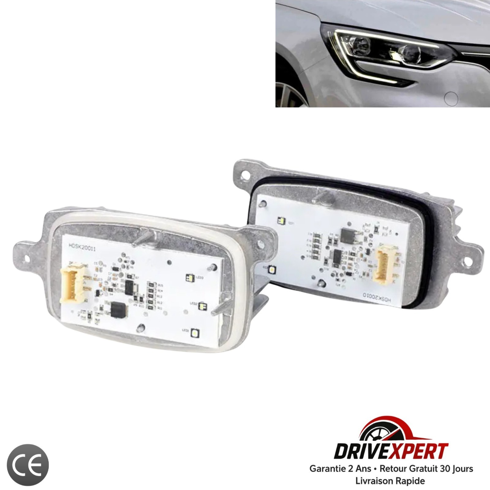 Module LED DRL Megane 4 pour reparer un feu de jour clignotant ou en panne de feux avant