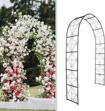 Metal Garden Arch 7.2ft X 4.5ft Garden Arbor for Climbing Plant Outdoor Garden