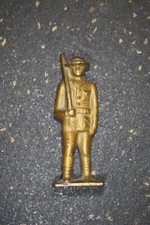 Cast Iron Gold Metal Toy Dimestore Soldier WWI Doughboy