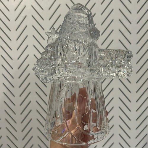 Imperial 24% Lead Crystal Santa Candle Holder 7.5″ Christmas Holidays USA Made - Picture 20 of 24