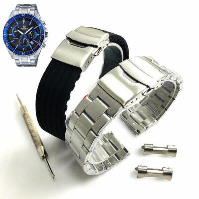Pack of 2 Replacement Watch Bands Fits Casio Edifice EFR-552 EFR-552D-1A2V