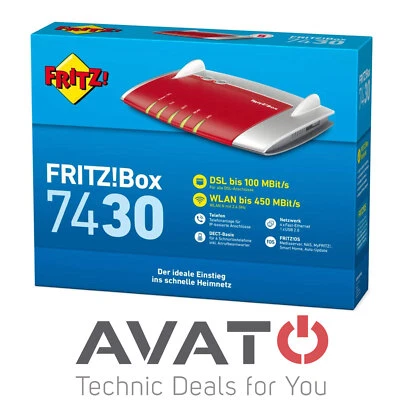 AVM FRITZBox 7430 VDSL DSL VOIP Modem Gigabit Router MESH WLAN NEU