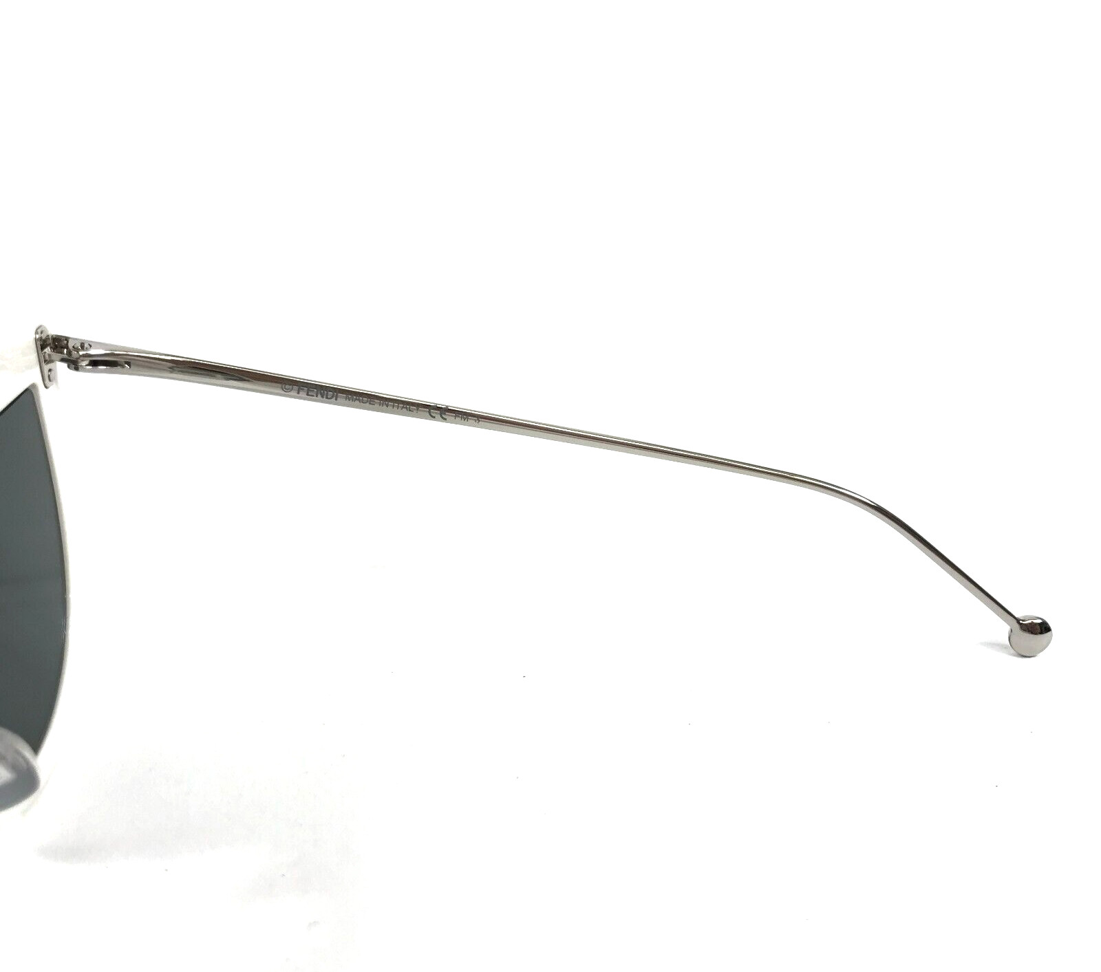 Fendi Sunglasses FF0372/S VK6T4 White Silver Frames w/ Dark Gray Mirrored Lenses thumbnail 9