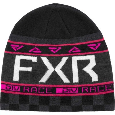 FXR RACING RACE DIVISION BEANIE - BLACK/ELEC PINK - SNOWBOARDING/SKIING ...
