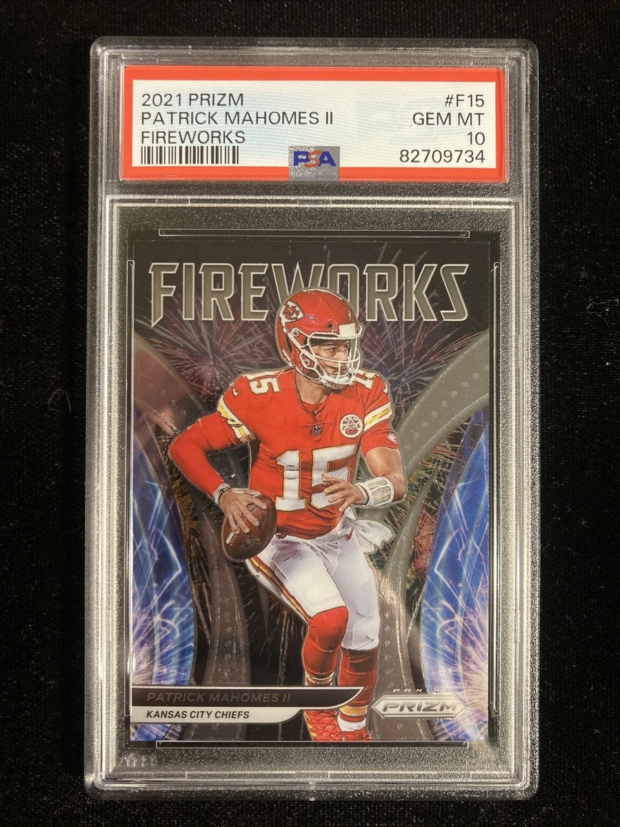 2021 Panini Prizm #F15 Patrick Mahomes FIREWORKS PSA 10 Gem Mint