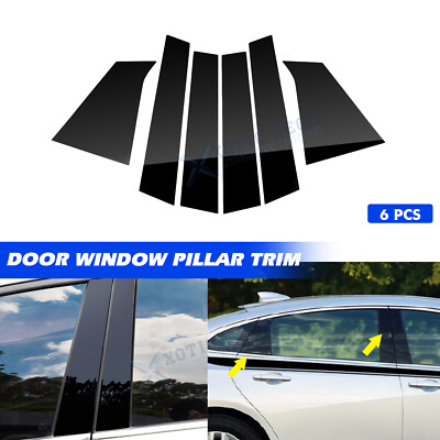 Pre-cut Pillar Posts Door Trim Mirror Molding Cover for Chevrolet Malibu 16-2025