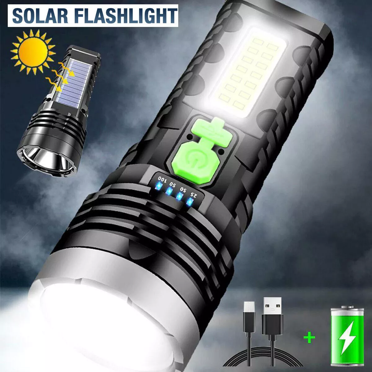 Usb charging torch light deals