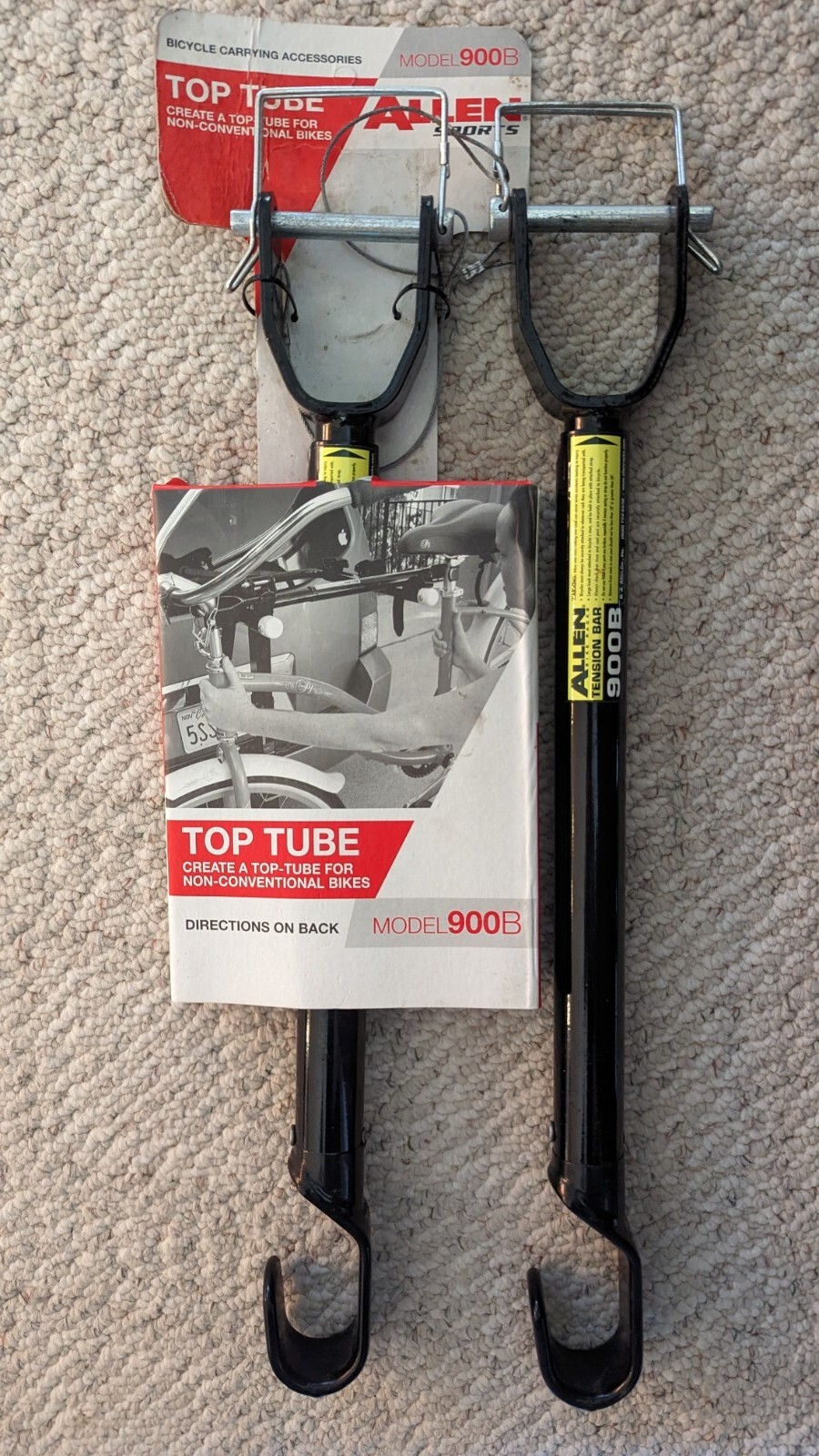 Bike Adapter Allen Sports Tension Bar Bicycle Top Bar Model 900B