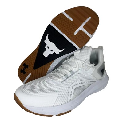 Under Armour Project Rock Shoes BSR Low White 3026462-101 Mens