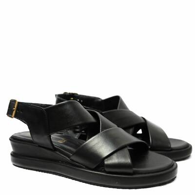 SHADDY SOFT LEATHER CROSS SANDAL COMFORT BOTTOM