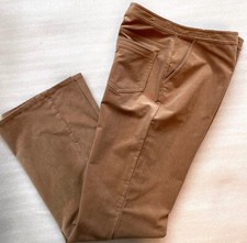ST. JOHN SPORT, WOMEN'S 12 TAN BEIGE CORDUROY BOOTCUT PANTS, NEW DEADSTOCK