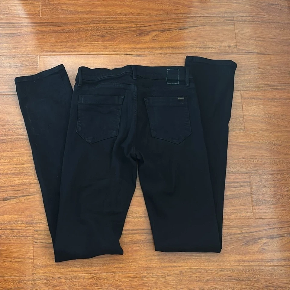 Pantalones de mezclilla GOLDSIGN ajustados rectos elásticos negros talla 28x34 Foto 2 de 4