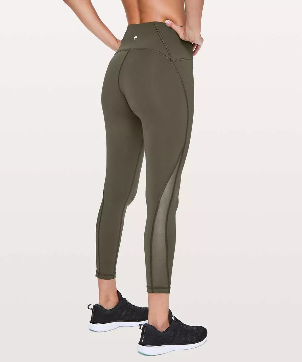 Lululemon Train Times 7/8 Pant 25 Dark Olive Luxtreme Hi Rise