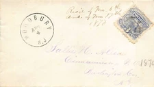 NJ c1869 Sc114 Postal History: WOODBURY, Gloucester Co