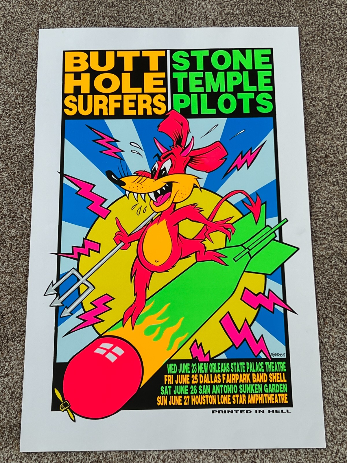 KOZIK ヴィンテージ バットホールサーファーズ サイン入りポスター