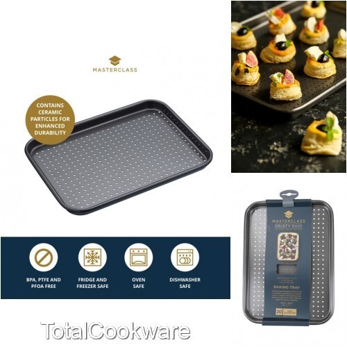 MasterClass Best Crusty Bake Non-Stick Baking Tray, 24cm x 18cm