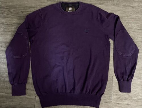 Timberland Purple Long Sleeve Cotton Jumper Sz M Casual Spring Summer - Picture 1 of 8