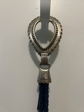 Vintage Navy Leather And Silver Belt 42  