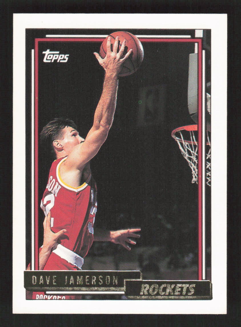 1992-93 Topps Gold #179 Dave Jamerson Houston Rockets