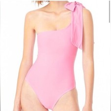 J. Crew Bow-tie one-shoulder one-piece swimsuit