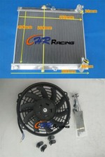 Aluminum Radiator+FAN For 1986 1987 1988 Mazda RX7 RX-7 FC3S FC-3S S4 MT