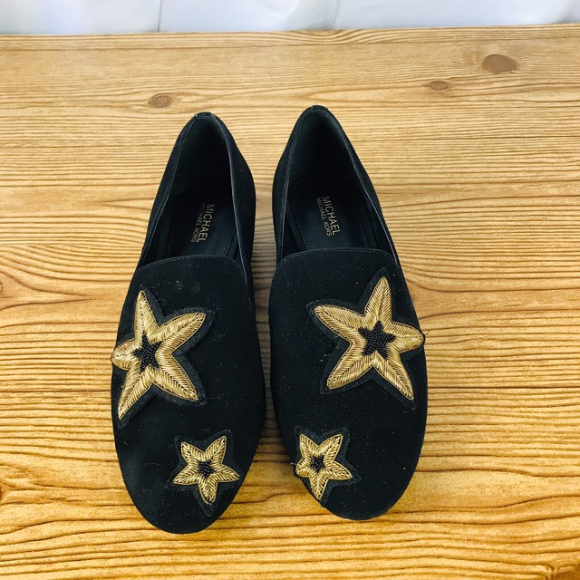 womens black suede slip on shoes