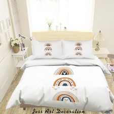 3D Rainbow Abstract Simple Quilt Cover Set Duvet Cover Bedding Pillowcases