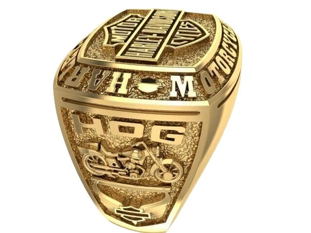 Joyas de Oro Amarillo Harley-Davidson para hombres