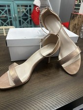 Women  s David  s Bridal Rose Gold Buckle Open Toe Heels Size 10 Worn Once