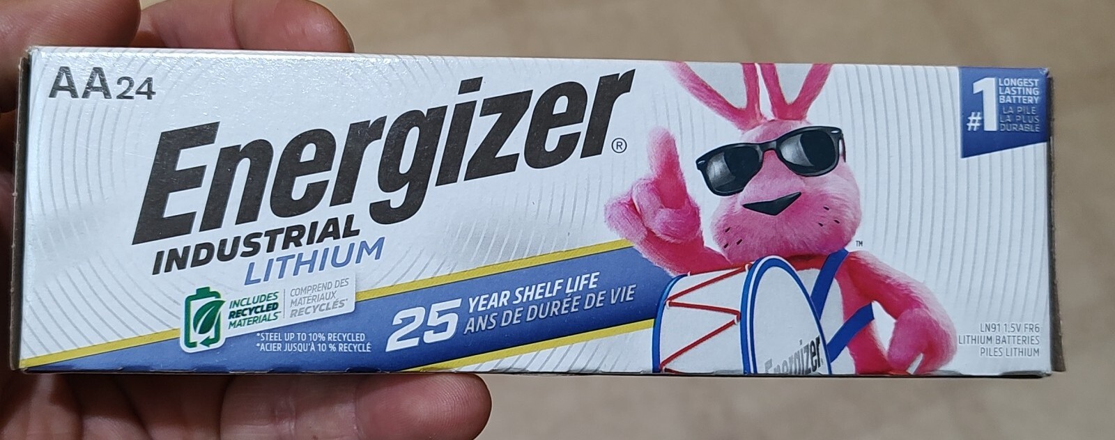 Energizer Industrial Lithium AA Batteries Box Of 24 (Expiration Date