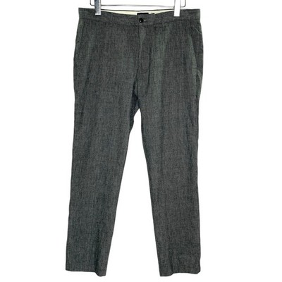 Club Monaco 33 Mens Connor Modern Slim Fit Pants Trousers Gray Normcore