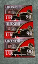 New Maxell Normal Bias UR 120 Min Audio Cassette Tapes Lot of 3 NEW Sealed
